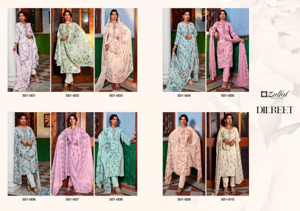 Zulfat Dilreet Exclusive Cotton Dress Material Collection